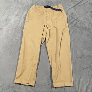 Pilgrim Surf Supply Pants Mens Medium Beige Twill Climbing Belted Baggy